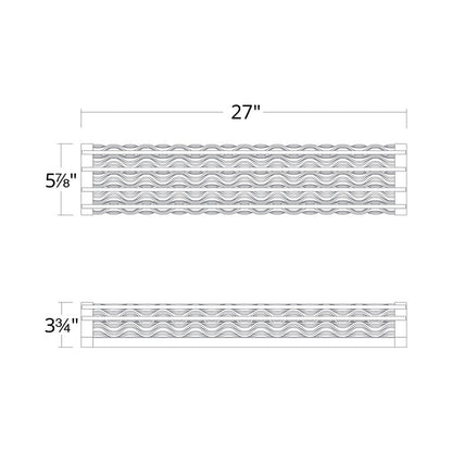Fortress LED Bath Vanity Light - line drawing.