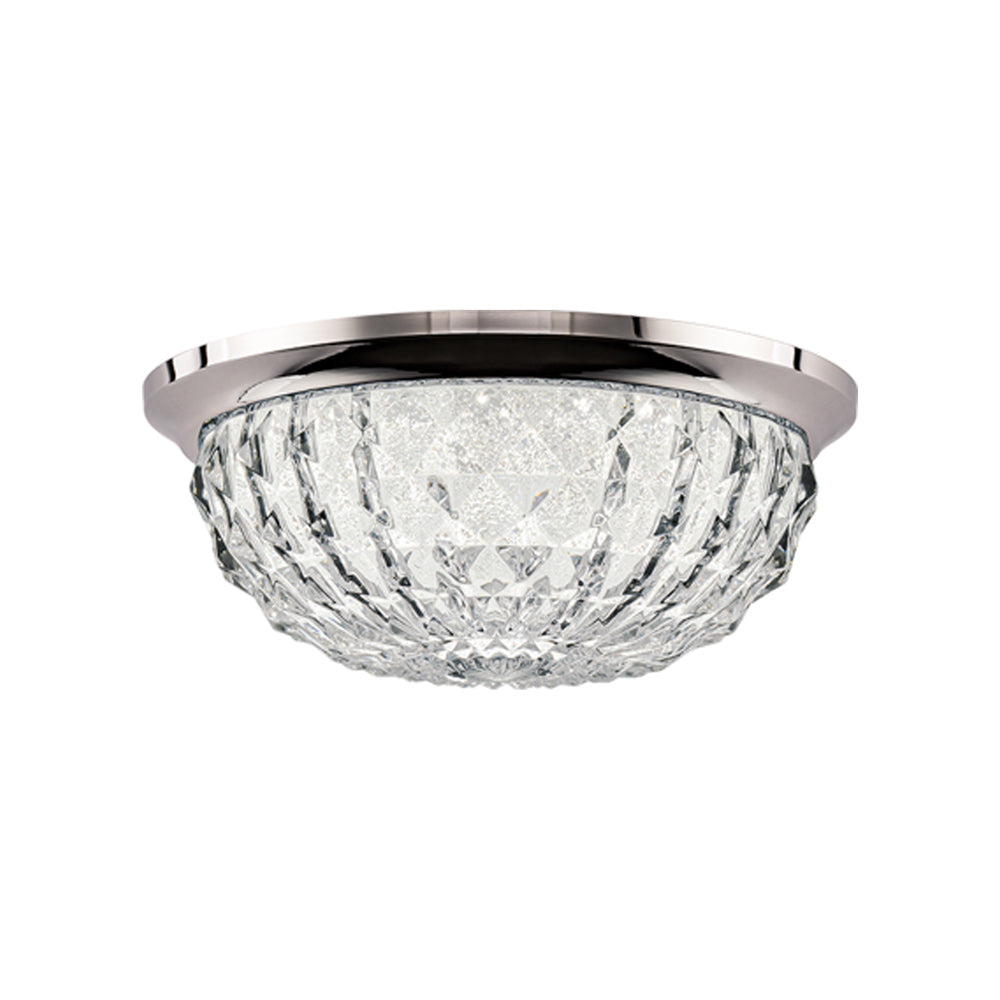 Genoa LED Flush Mount Ceiling Light in Polished Chrome (9-Inch).