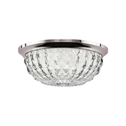 Genoa LED Flush Mount Ceiling Light in Polished Chrome (9-Inch).