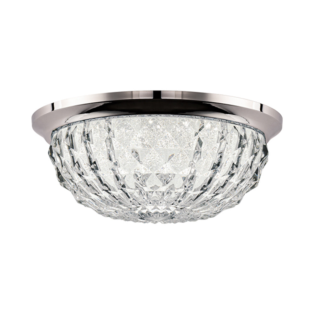 Genoa LED Flush Mount Ceiling Light in Polished Chrome (12-Inch).