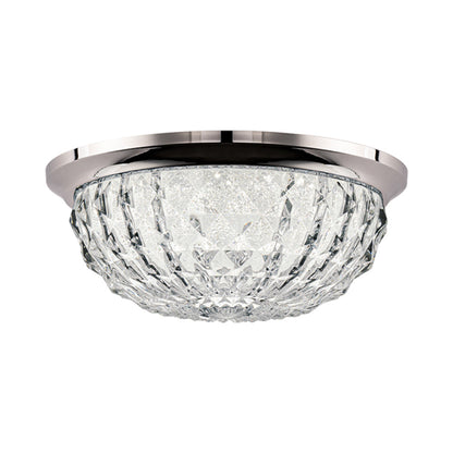 Genoa LED Flush Mount Ceiling Light in Polished Chrome (12-Inch).