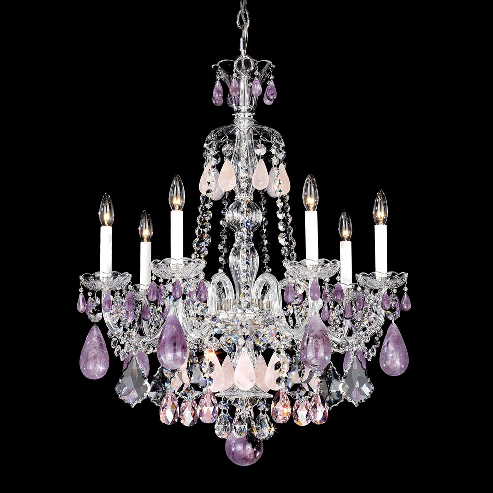 Hamilton Rock Crystal Chandelier in Detail.