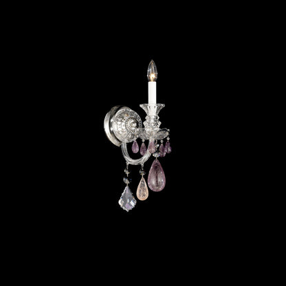Hamilton Rock Crystal Wall Light in Amethyst/Rose/Clear Rock Crystal (1-Light).