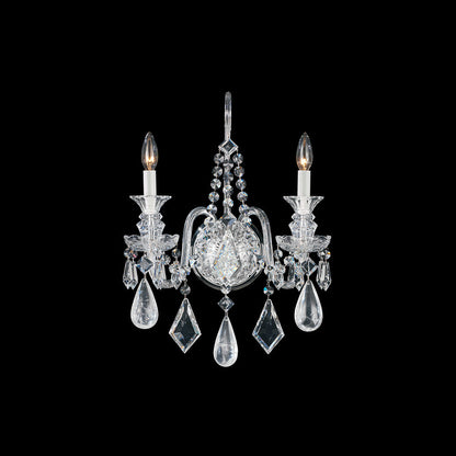 Hamilton Rock Crystal Wall Light in Clear Quartz Crystal (2-Light).