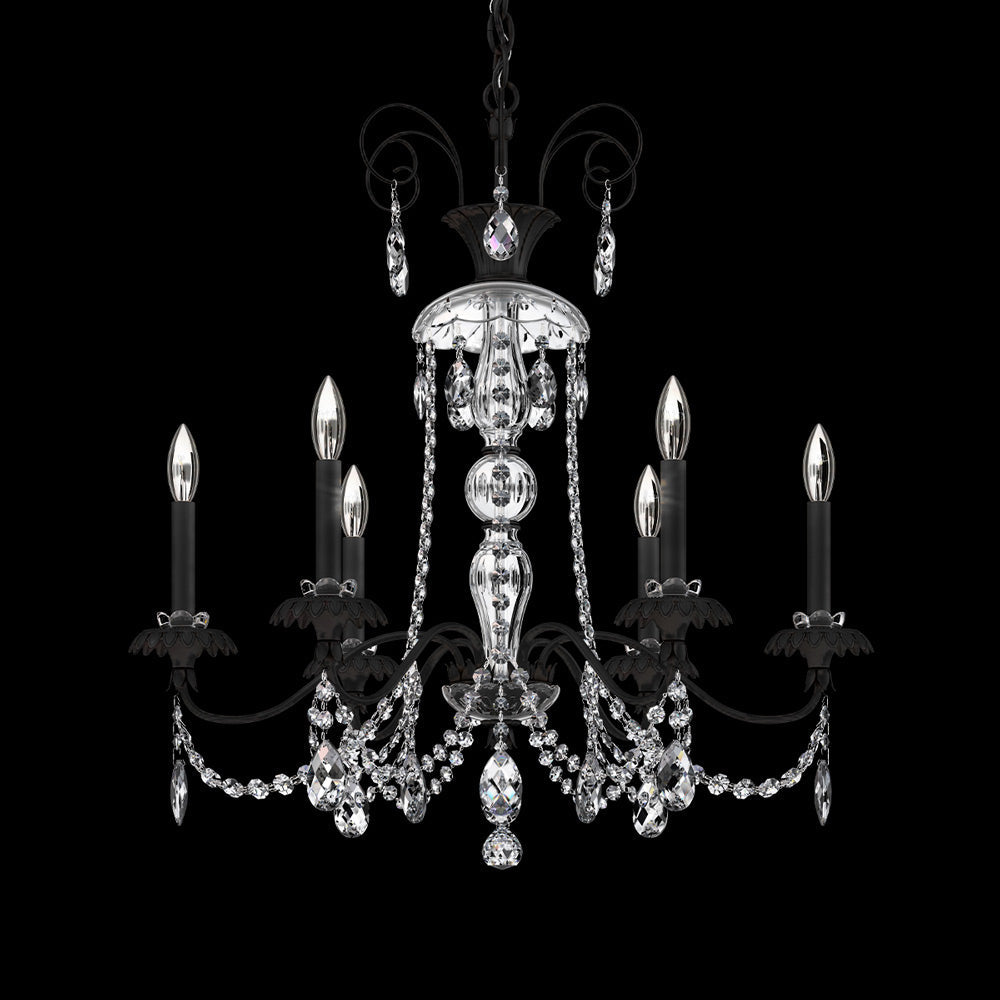 Helenia Chandelier in Black (6-Light).