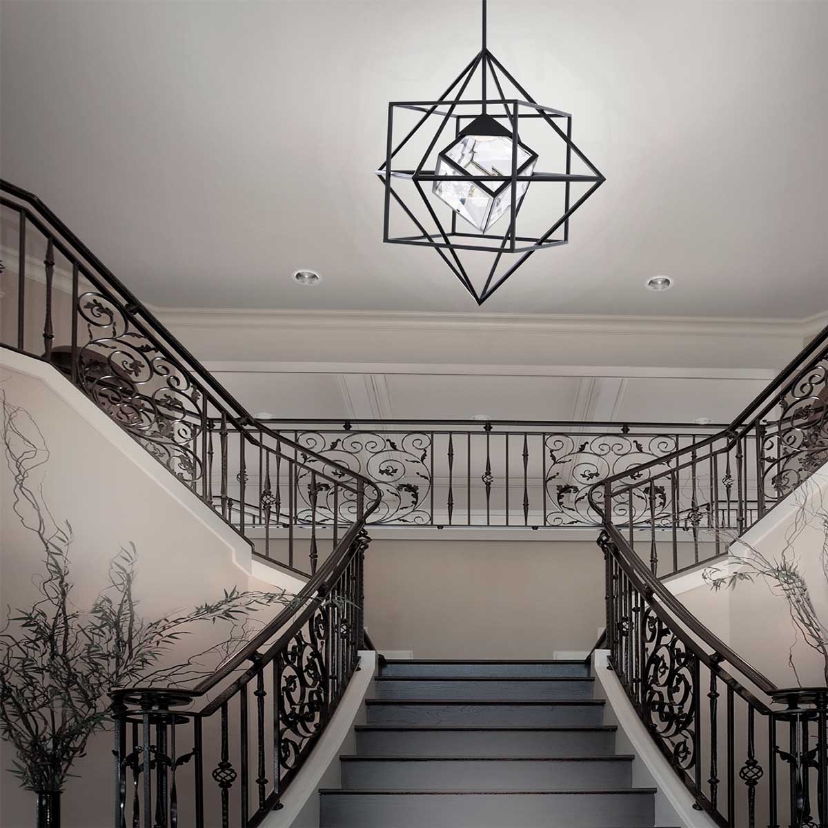 Heracles LED Pendant Light in living room.