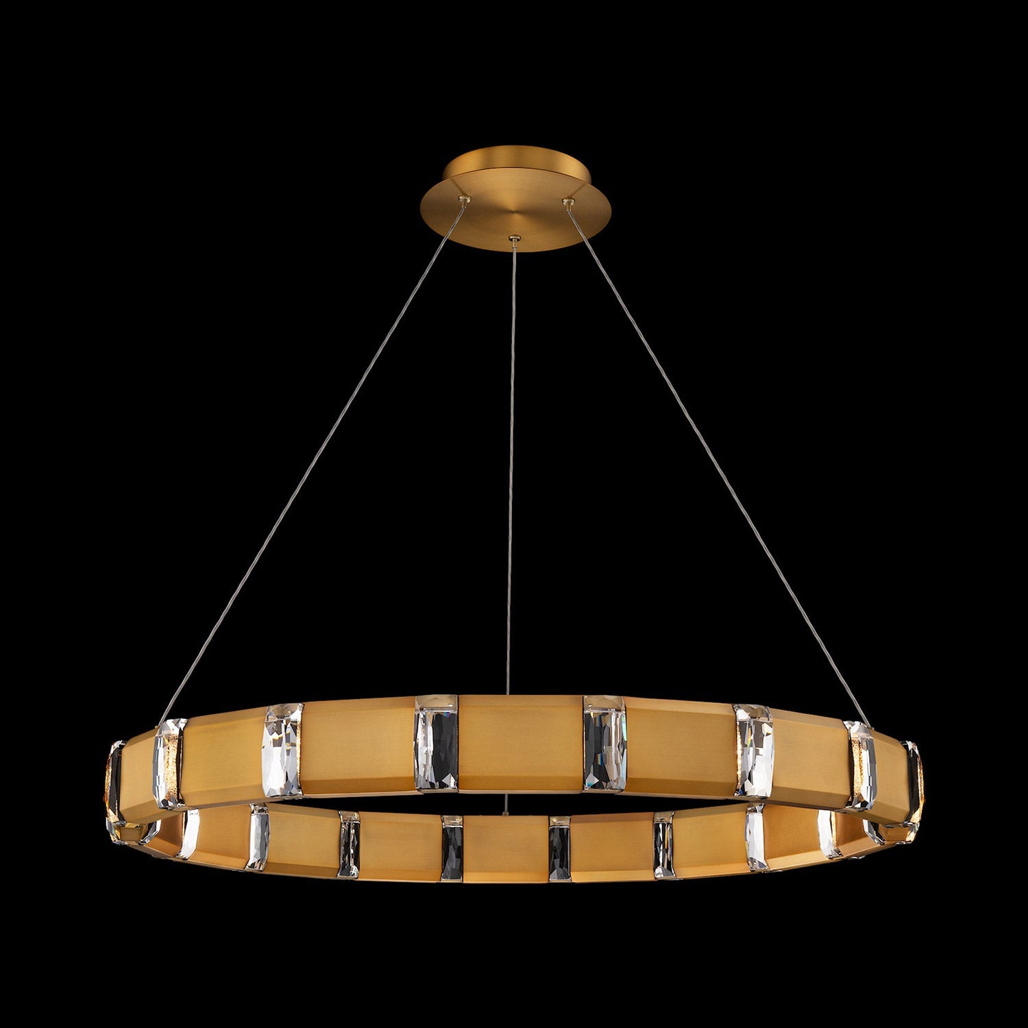Jounce LED Pendant Light in Aged Brass.