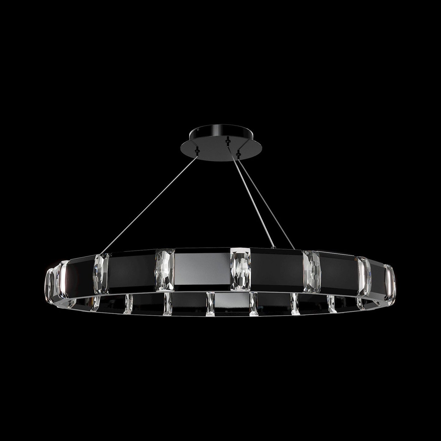 Jounce LED Pendant Light in Black Polished Nickel.