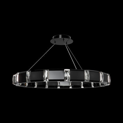 Jounce LED Pendant Light in Black Polished Nickel.