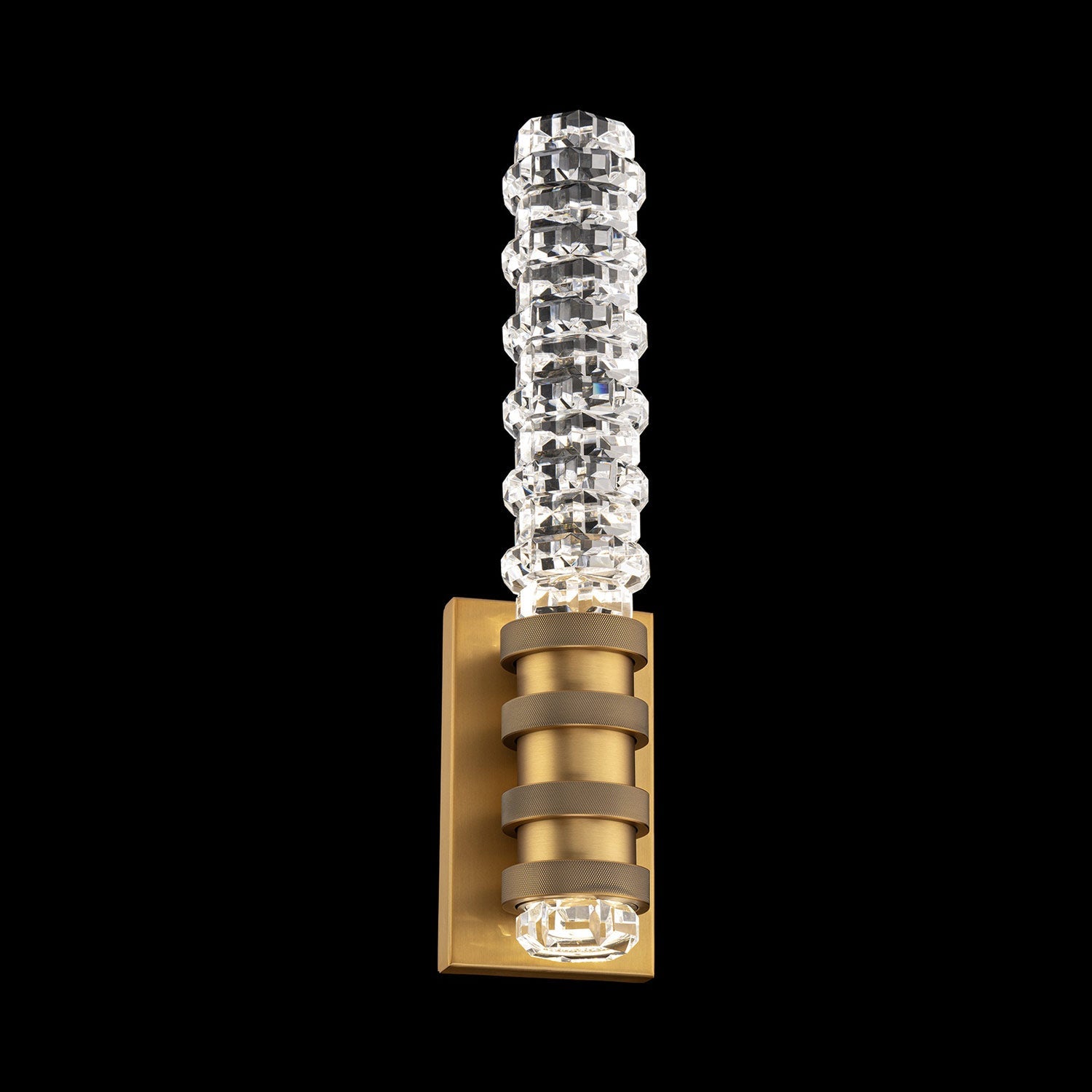 Kemberly LED Wall Light in Aged Brass (17.5-Inch).