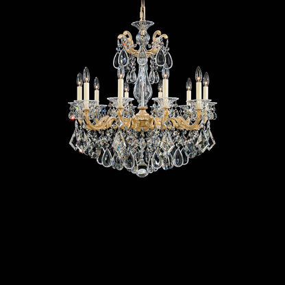 La Scala Chandelier in Heirloom Gold/Heritage Handcut Crystal (29.5-Inch).