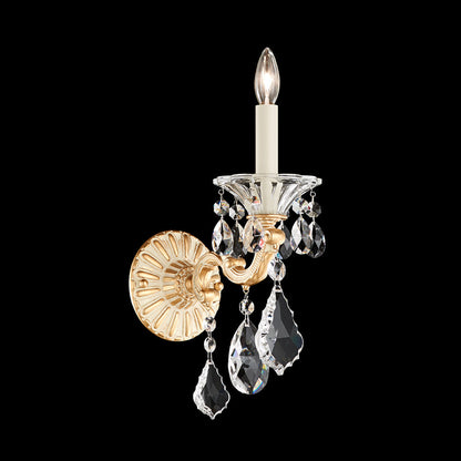 La Scala Round Wall Light in Parchment Gold (Swarovski/1-Light).