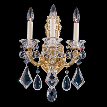 La Scala Wall Light in Heirloom Gold (Heritage Handcut Crystal/3-Light).