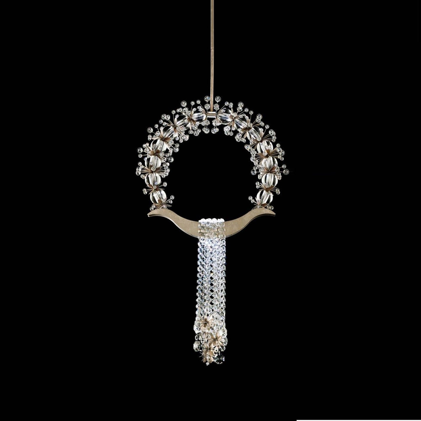 Laurel LED Mini Pendant Light in Antique Silver.