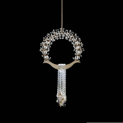 Laurel LED Mini Pendant Light in Antique Silver.