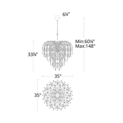 Laureline Chandelier - line drawing.