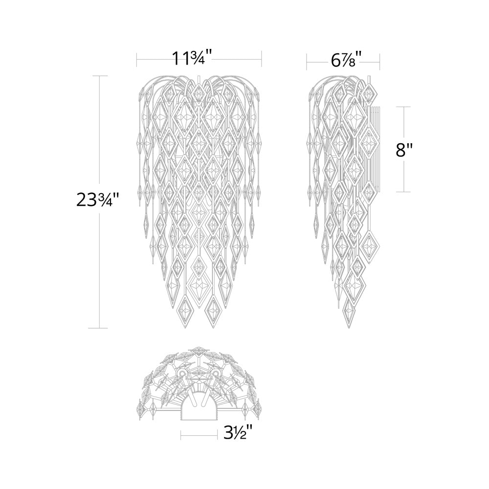 Laureline Wall Light - line drawing.