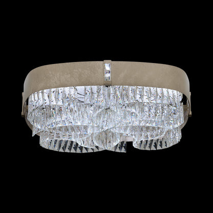 LEDZeppa LED Flush Mount Ceiling Light in Antique Silver.
