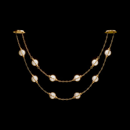 Lovelace LED Pendant Light in Aged Brass.