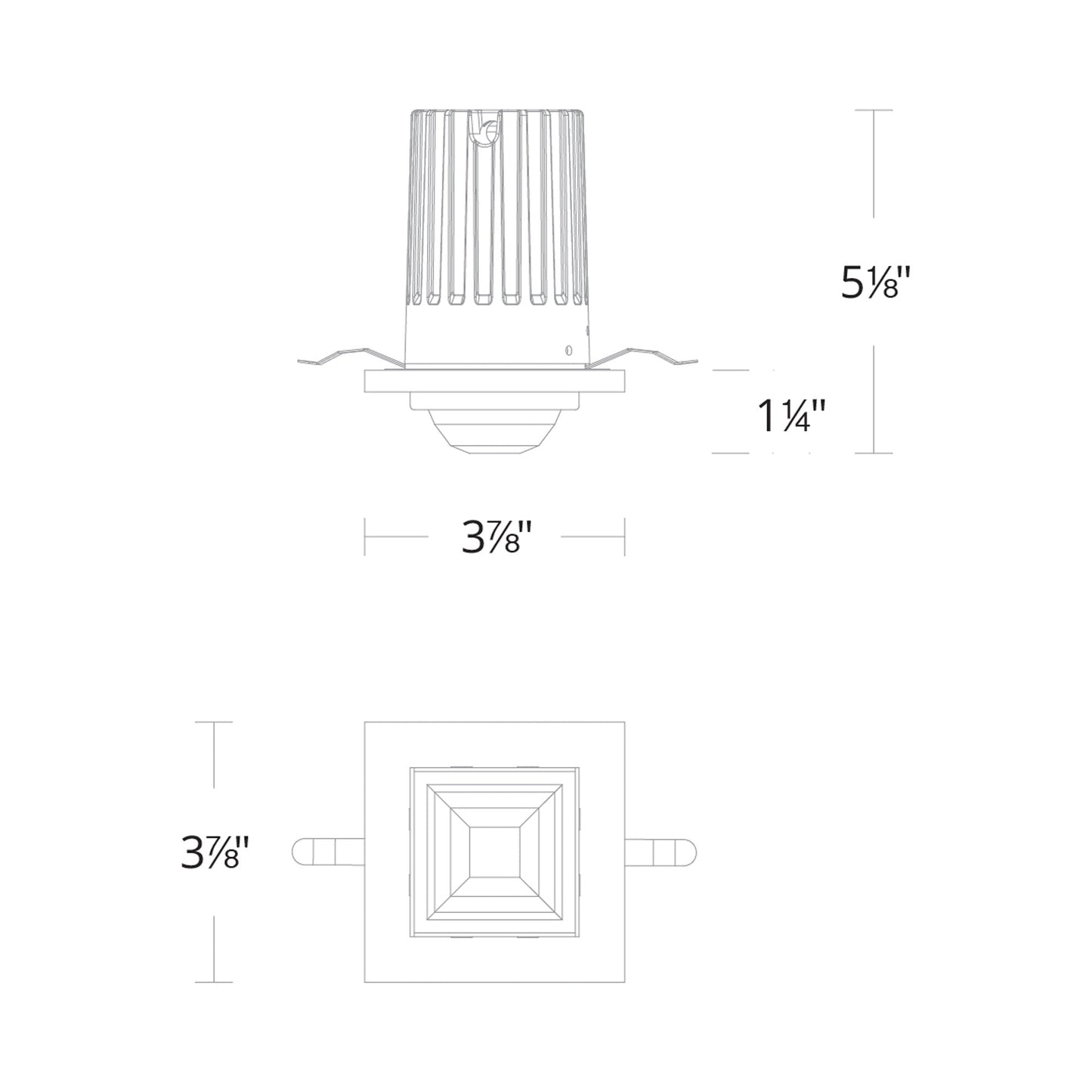 Madison LED Recessed Light - line drawing.