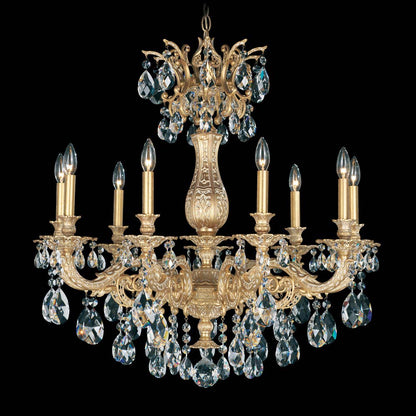Milano Chandelier in Parchment Gold (Heritage Handcut Crystal/31-Inch).