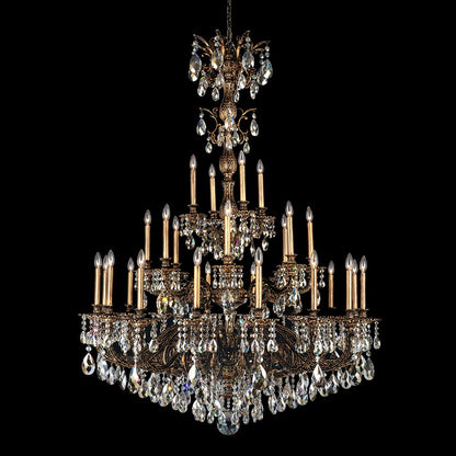 Milano Chandelier in Florentine Bronze (Radiance Crystal/68-Inch).