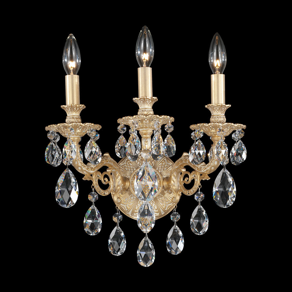 Milano Wall Light in Parchment Gold (Heritage Handcut Crystal/3-Light).