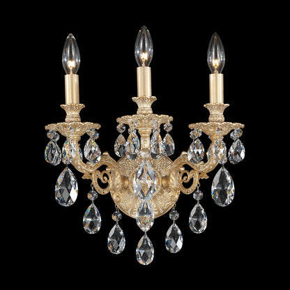 Milano Wall Light in Parchment Gold (Heritage Handcut Crystal/3-Light).