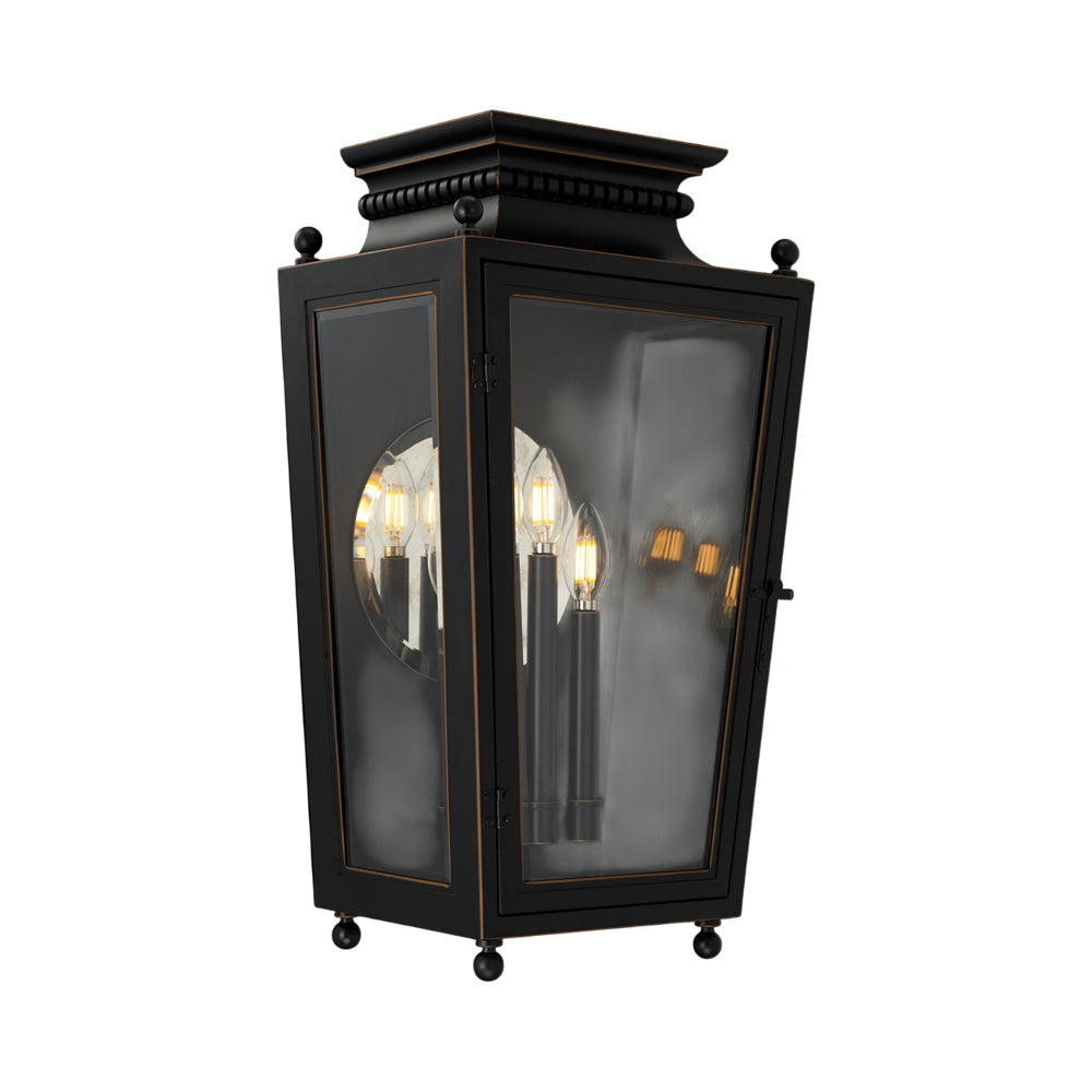 Milton Outdoor Wall Light in Oil Rubbed Bronze (23-Inch).