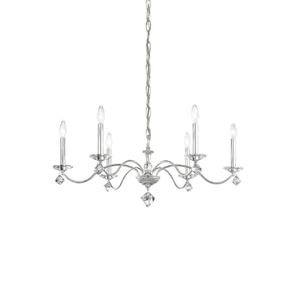 Modique Chandelier in Polished Silver (6-Light).