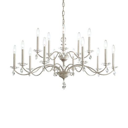 Modique Chandelier in Atique Silver (15-Light).