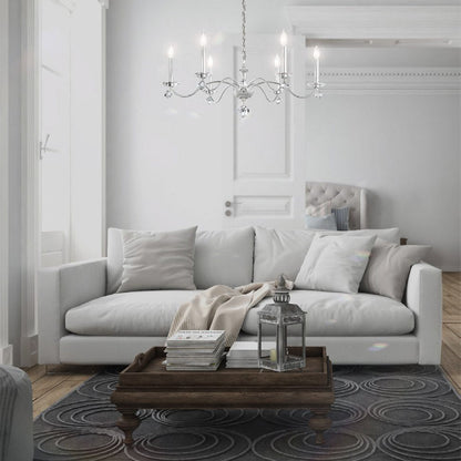 Modique Chandelier in living room.