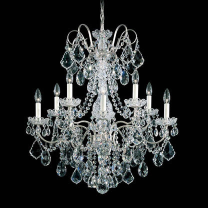 New Orleans Chandelier in Antique Silver (Heritage Handcut Crystal/10-Light).