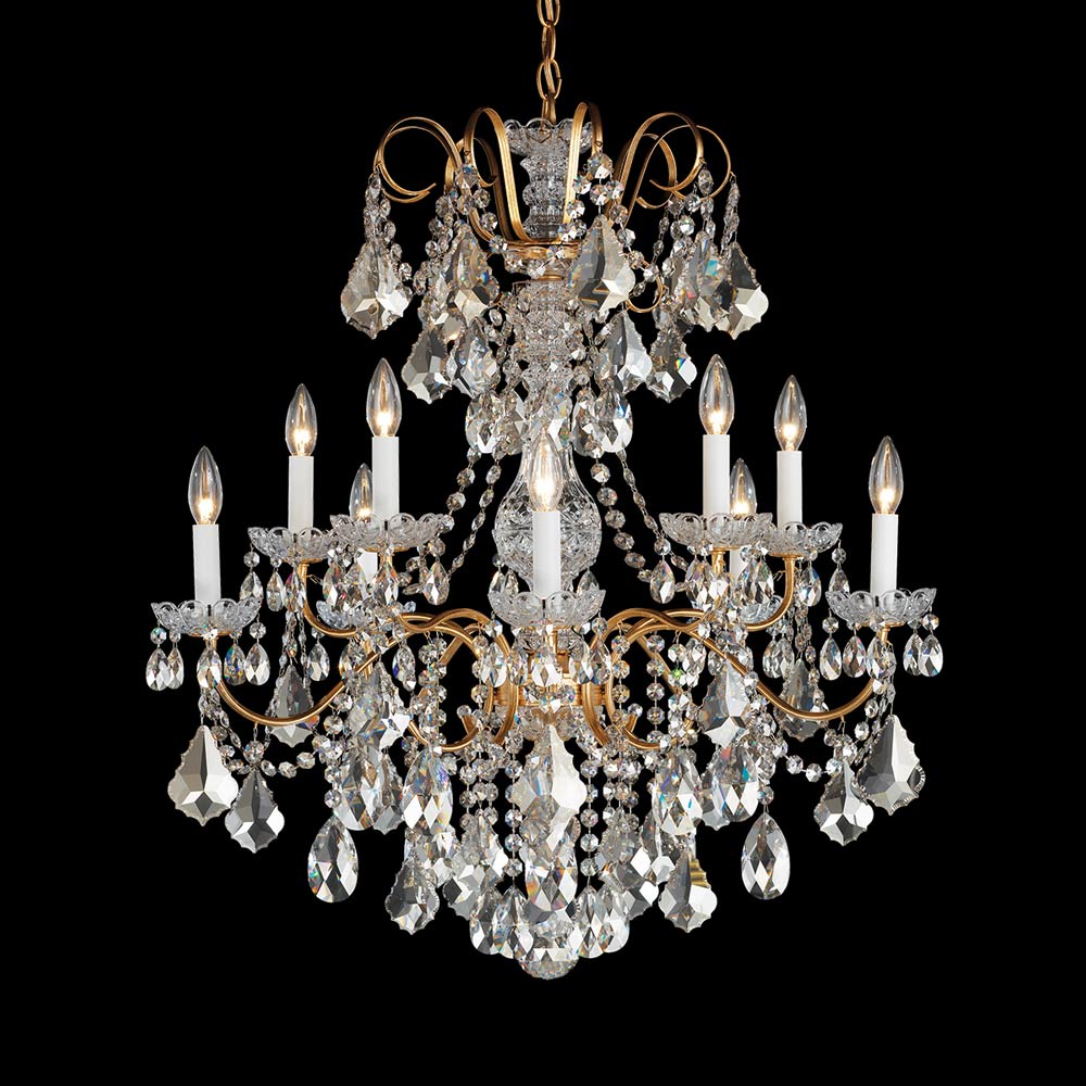 New Orleans Chandelier in French Gold (Heritage Handcut Crystal/10-Light).