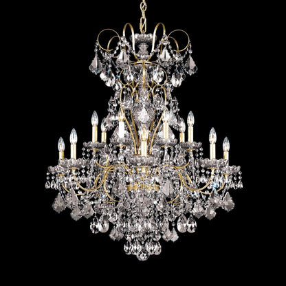 New Orleans Chandelier in Heirloom Gold (Radiance Crystal/14-Light).