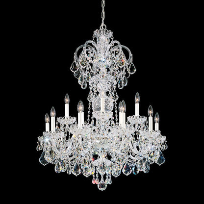 Olde World Chandelier in Polished Silver (Radiance Crystal/40-Inch).