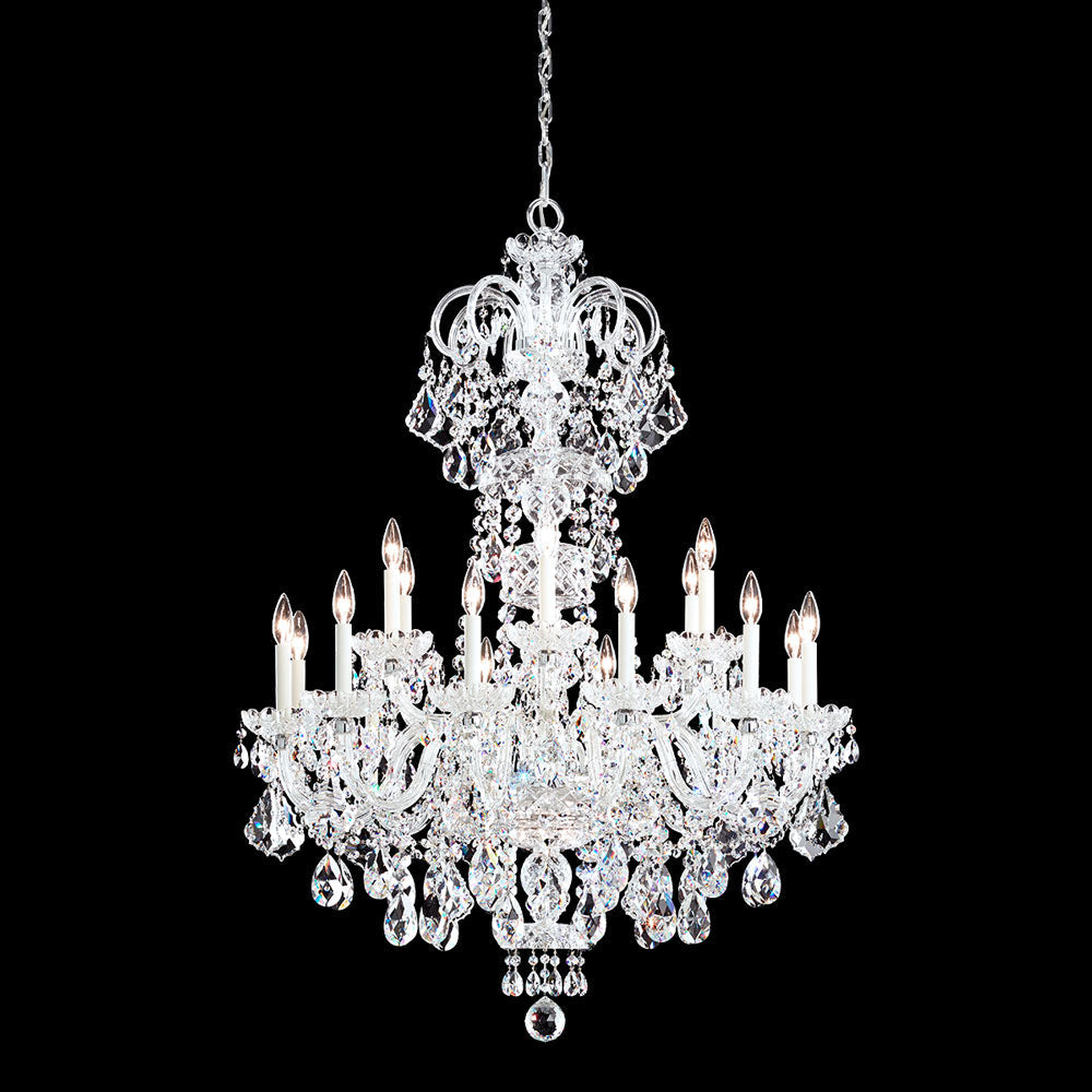 Olde World Chandelier in Polished Silver (Heritage Handcut Crystal/52-Inch).