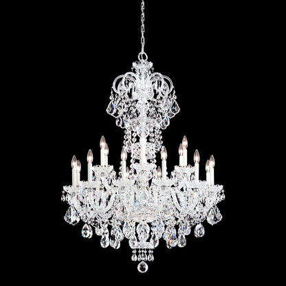 Olde World Chandelier in Polished Silver (Heritage Handcut Crystal/52-Inch).