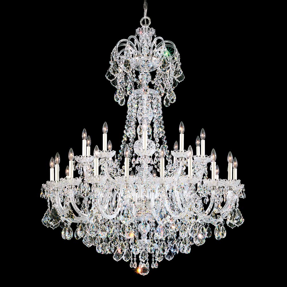 Olde World Chandelier in Polished Silver (Radiance Crystal/62-Inch).