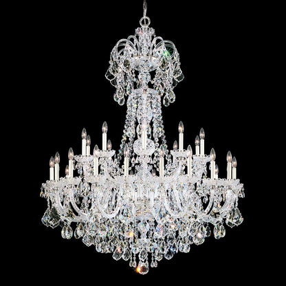 Olde World Chandelier in Polished Silver (Radiance Crystal/62-Inch).
