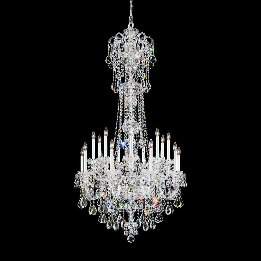 Olde World Chandelier in Polished Silver (Radiance Crystal/68-Inch).