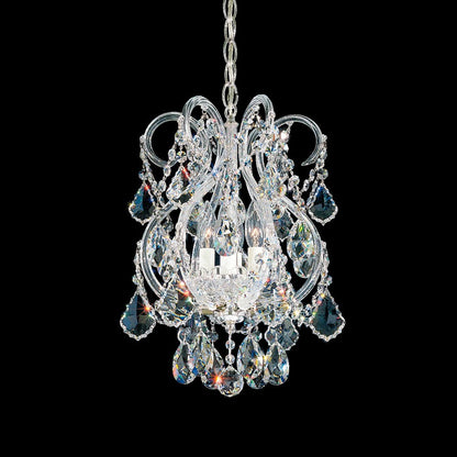 Olde World Mini Pendant Light in Polished Silver (Radiance Crystal).