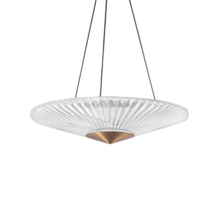 Origami LED Pendant Light in Aged Brass (Small).