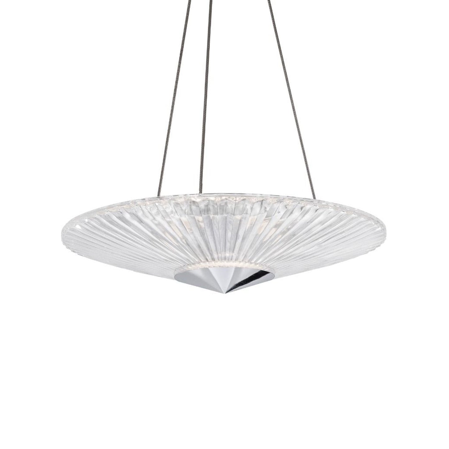 Origami LED Pendant Light in Chrome (Small).