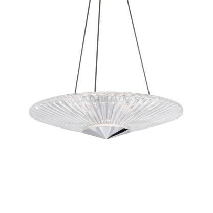 Origami LED Pendant Light in Chrome (Small).