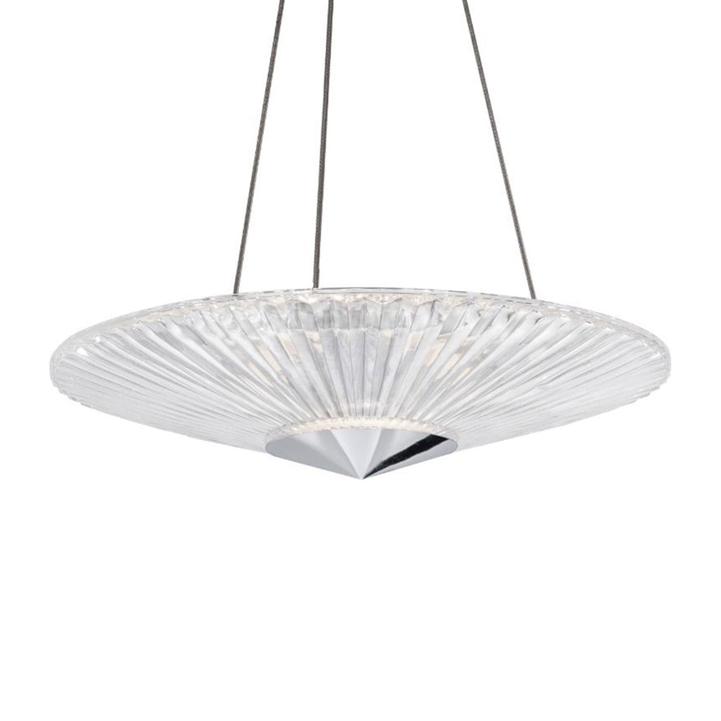 Origami LED Pendant Light in Chrome (Large).