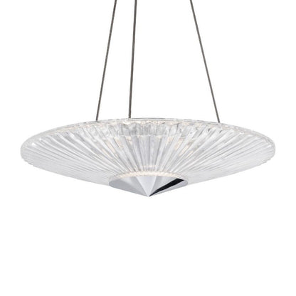 Origami LED Pendant Light in Chrome (Large).