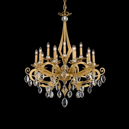 Persephone Chandelier in Heirloom Gold (15-Light).