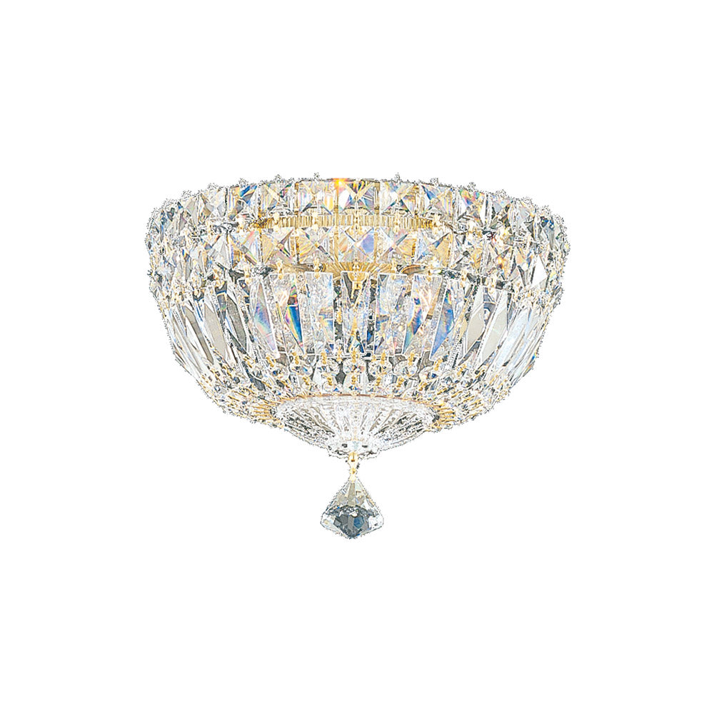 Petit Crystal Deluxe Flush Mount Ceiling Light in Aurelia (Clear Optic/10-Inch).