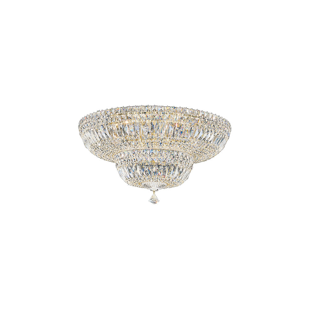 Petit Crystal Deluxe Multi Tier Flush Mount Ceiling Light in Aurelia (Radiance Crystal/13-Light).